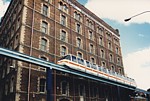 Monorail train in Harbour Street outside PMG Dept. building thumbnail